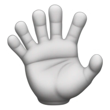 six fingers hand black and white  sticker