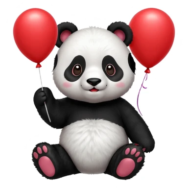 panda with balloon sticker