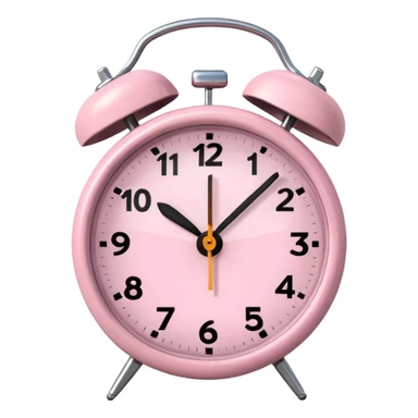 Please make me an alarm clock digital that will show six o'clock in the morning and make it in the style of ios 18.1 and aesthetic and the color is light pink  sticker