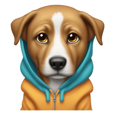dog in hoodie sticker