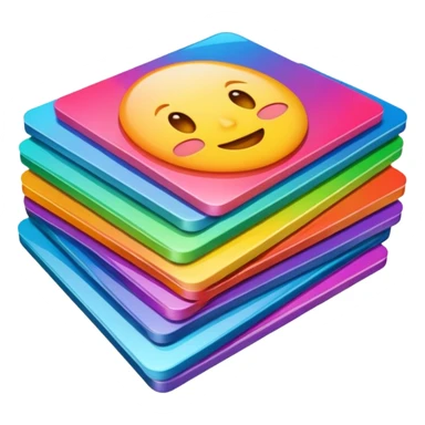 Many photocards in one stack sticker