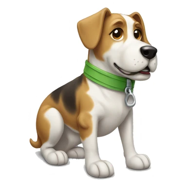 Dog wearing crocks sticker