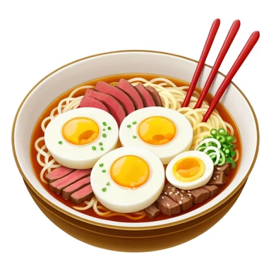 naengmyeon with one egg slice and one beef slice as toppings sticker
