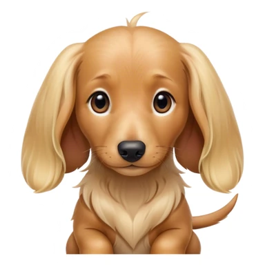 kawaii disney blonde long-haired daschund puppy sticker