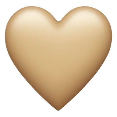 beige heart sticker