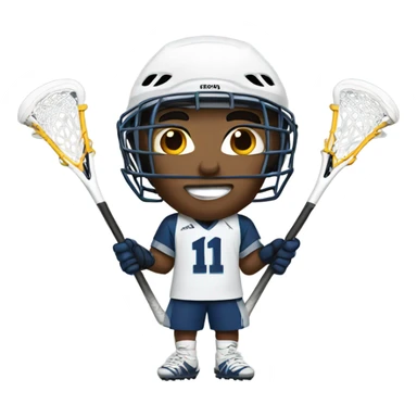 Lacrosse player sticker