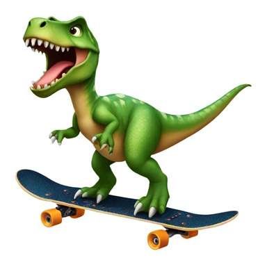 Dinosaur riding a skateboard  sticker