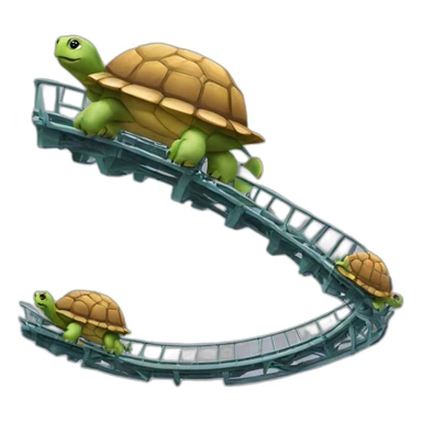 Turtle rollercoaster  sticker