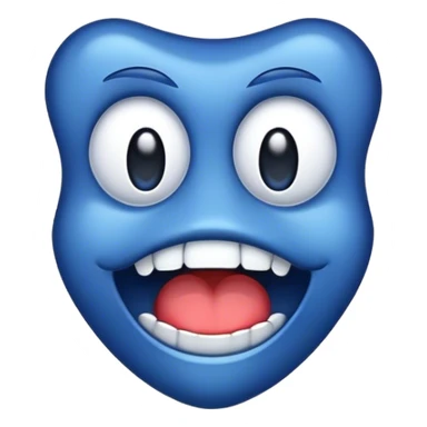 Plain dark blue tooth sticker