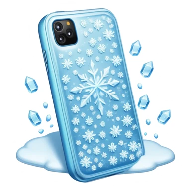 Phone with ice crystals on it representing a cold call in sales sticker