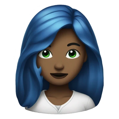 Emoji with blue lip  sticker