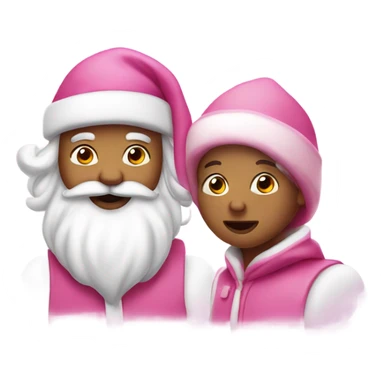 Pink snow and Santa o sticker