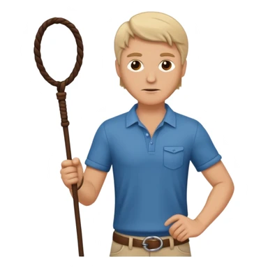 White man with a whip sticker