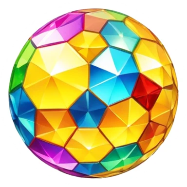 yellow colorful disco ball sticker