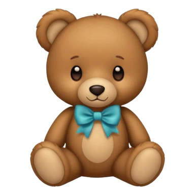 Teddy bear with a bow sticker