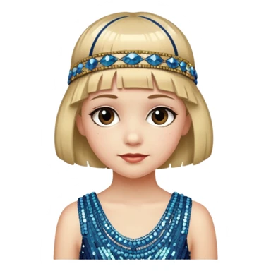 A 10-year-old flapper girl. sticker