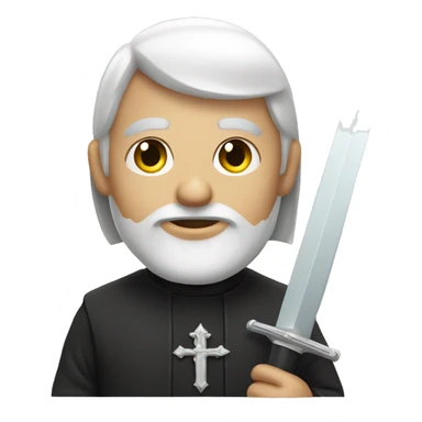 Priest with sword sticker