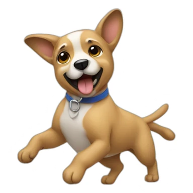 Perro bailando sticker