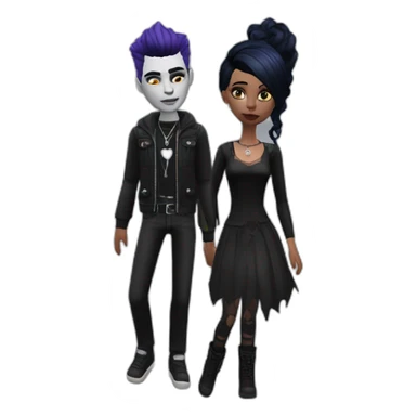 sims-4-Goth-Couple sticker