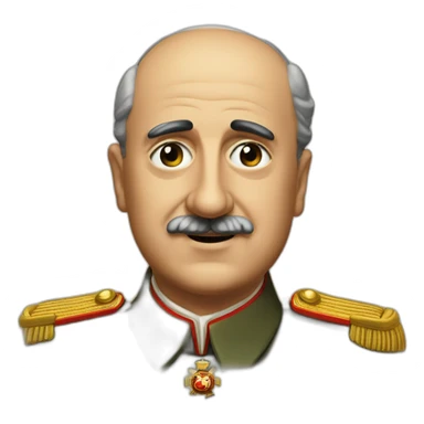General Francisco Franco winking his left eye sticker