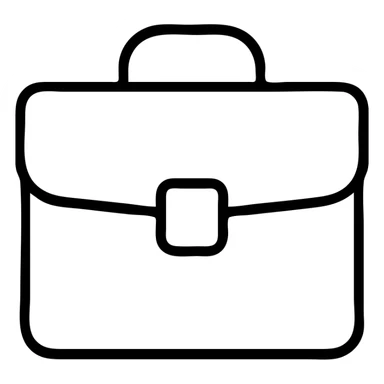 outlined briefcase icon sticker