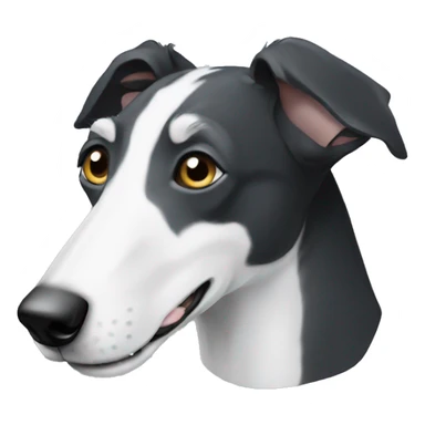 Black and white lurcher  sticker