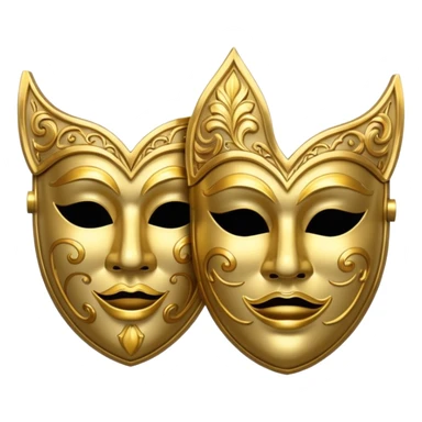Tragedy and comedy mask sticker