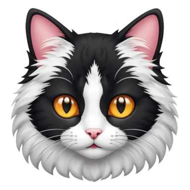 black and white cat sticker