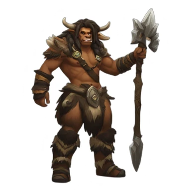 tauren hunter wow style sticker