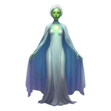 a heavenly alien woman full body sticker