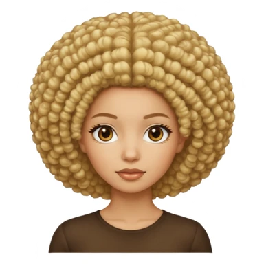 Chica afro ,blanca ,Cabello rubio, ojos cafés  sticker