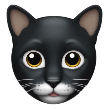 gato negro con manchas blancas sticker