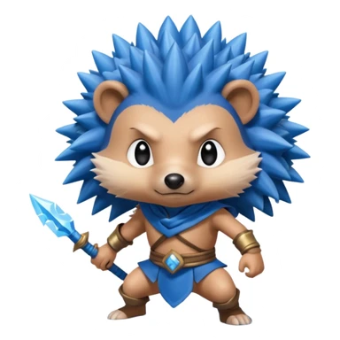 water bender hedgehog warrior sticker