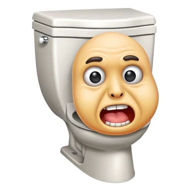 face coming out of toilet skibidi toilet sticker