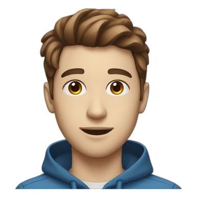 young man with blue eyes and brown hair, he's a singer and computer developer sticker
