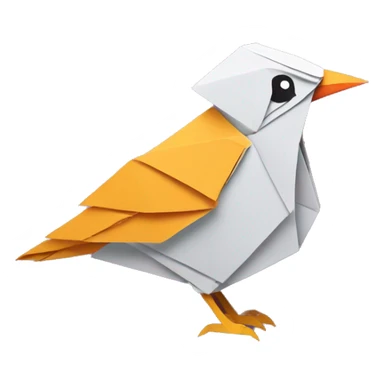 bird paper origami sticker