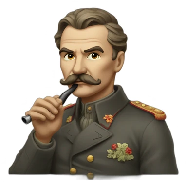 Josef Staline qui fume une pipe sticker