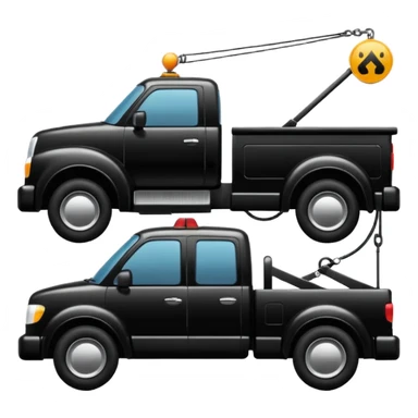 towing street icon, shilloute sticker