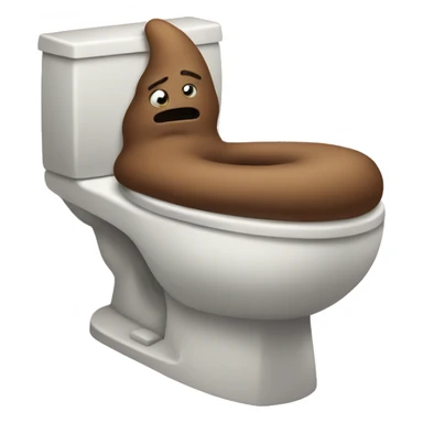poop in a toilet sticker