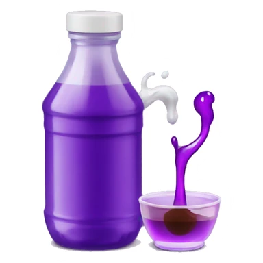 mixing sprite and syrup to get purple oil sticker