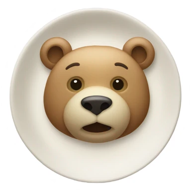 Ours sur une assiette sticker