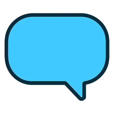 clean and simple speech bubble icon, no text, universal chat or message symbol sticker