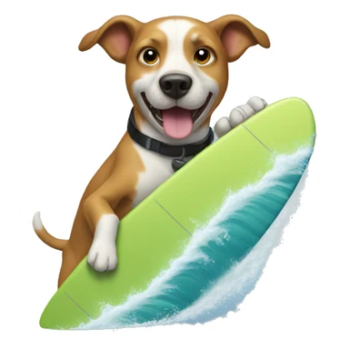 Dog doing surf sticker