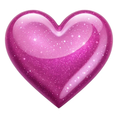 heart with pink glitter sticker