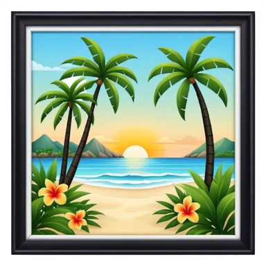 In a tropical setting sticker