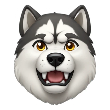 syberian husky angry sticker