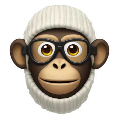 monkey with ski mask sticker