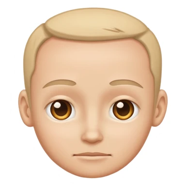 emoji of a human forehead only, showing the area between eyebrows and hairline, simple cartoon style sticker