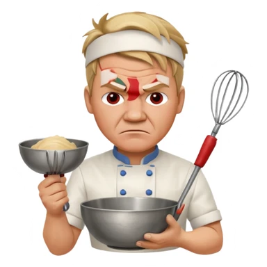 gordon ramsay chef holding whisk and bowl sticker