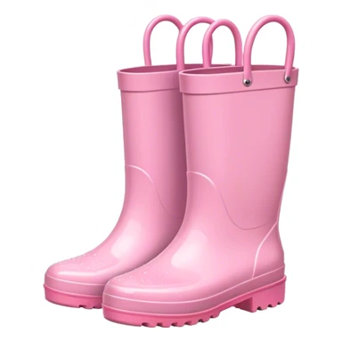 Kids light pink rain boots sticker